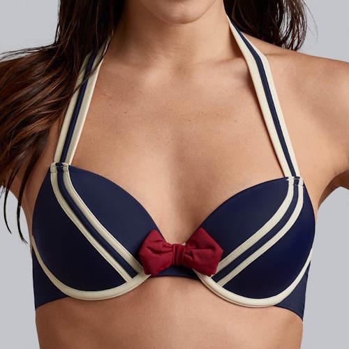 Marlies Dekkers Bademode Sailor Mary navy-blau/elfenbein push up bikini bh Marlies Dekkers Bademode Sailor Mary navy-blau/elfenbein push up bikini bh