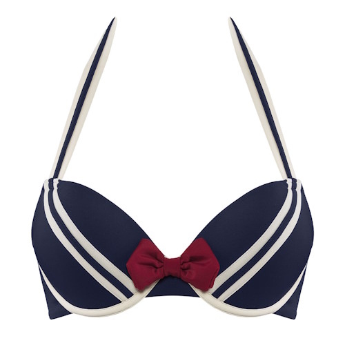 Marlies Dekkers Bademode Sailor Mary navy-blau/elfenbein push up bikini bh Marlies Dekkers Bademode Sailor Mary navy-blau/elfenbein push up bikini bh