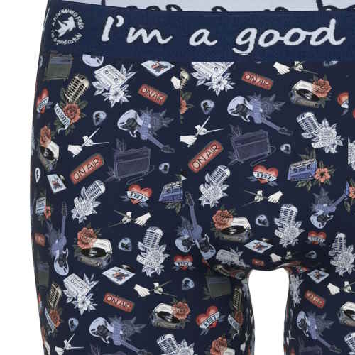 Ein Fisch namens Fred Tattoo Rock & Roll  navy-blau/print boxershort Ein Fisch namens Fred Tattoo Rock & Roll  navy-blau/print boxershort