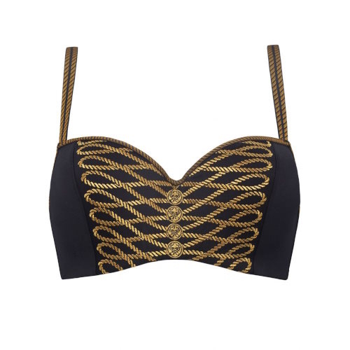 Marlies Dekkers Pirate Queen schwarz/gold vorgeformter bh Marlies Dekkers Pirate Queen schwarz/gold vorgeformter bh