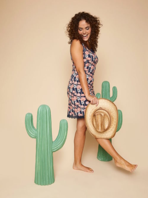 Charlie Choe Viel Glück navy-blau/pink nachtkleid Charlie Choe Viel Glück navy-blau/pink nachtkleid