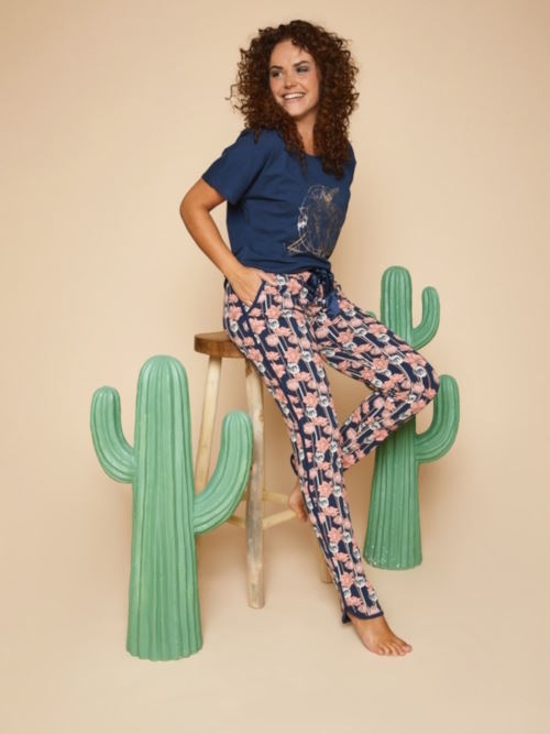 Charlie Choe Viel Glück navy-blau/print schlafshirt Charlie Choe Viel Glück navy-blau/print schlafshirt