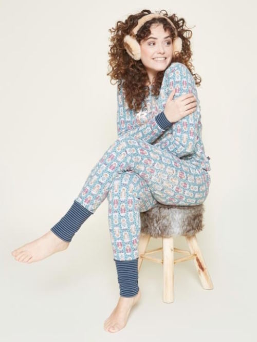 Charlie Choe Cold Days grün/print schlafshirt Charlie Choe Cold Days grün/print schlafshirt