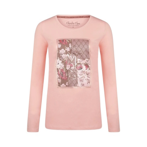 Charlie Choe Warm Nights peach pink pyjama-shirt
