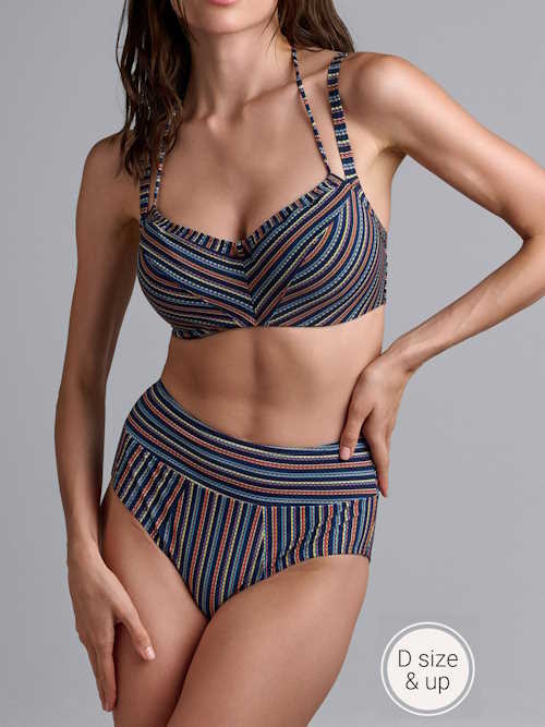 Marlies Dekkers Bademode Holi Vintage navy-blau/print unwattierter bikini bh Marlies Dekkers Bademode Holi Vintage navy-blau/print unwattierter bikini bh