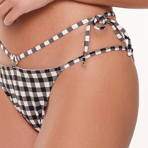 LingaDore Strand Square Print schwarz/weiß bikini slip LingaDore Strand Square Print schwarz/weiß bikini slip