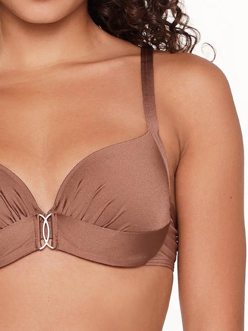 LingaDore Strand Nutshell braun gemoldefer bikini bh LingaDore Strand Nutshell braun gemoldefer bikini bh