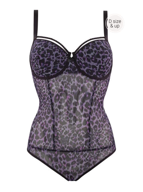Marlies Dekkers Peekaboo violett/print korselett Marlies Dekkers Peekaboo violett/print korselett