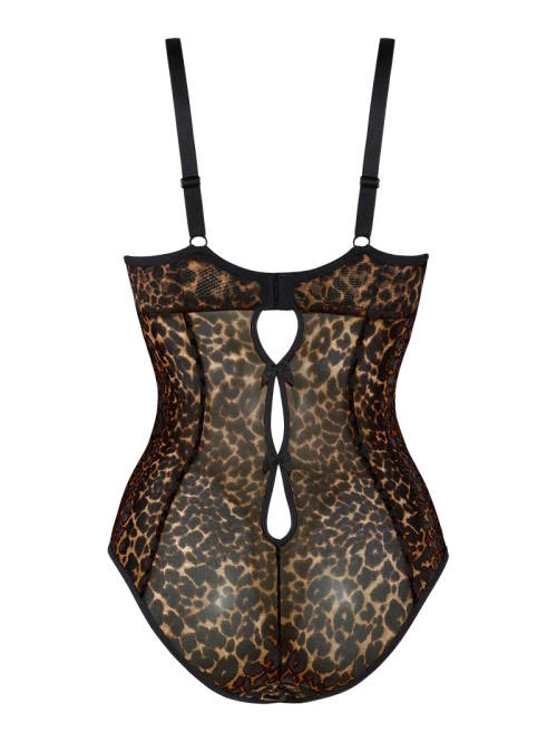 Marlies Dekkers Peekaboo braun/print korselett Marlies Dekkers Peekaboo braun/print korselett