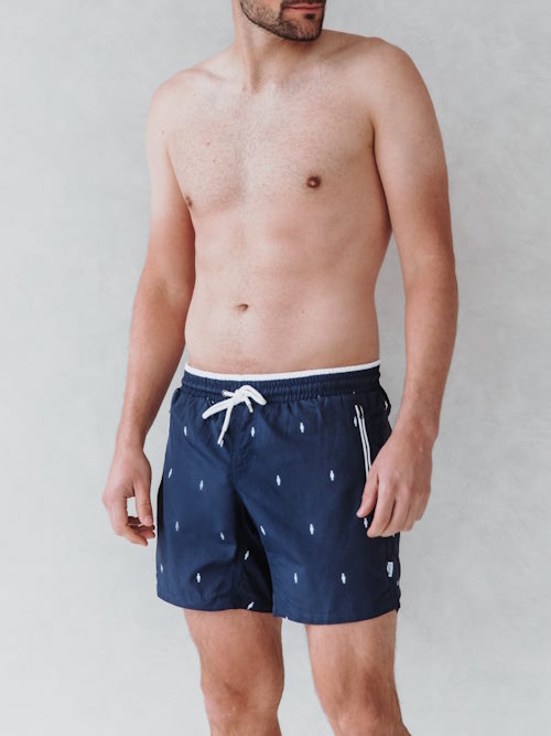 Bomain Basic navy-blau/weiß badehose Bomain Basic navy-blau/weiß badehose