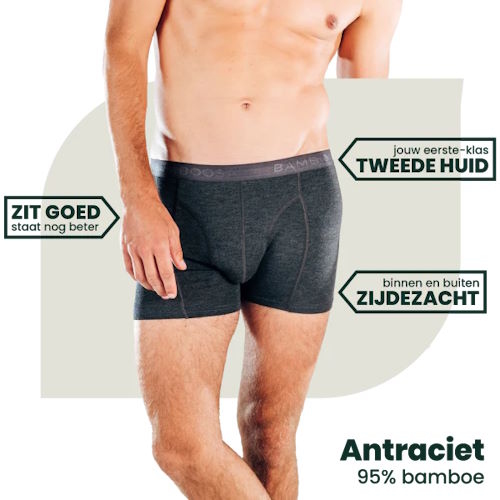 Bamboosa Lewis anthrazit bambus boxershort Bamboosa Lewis anthrazit bambus boxershort
