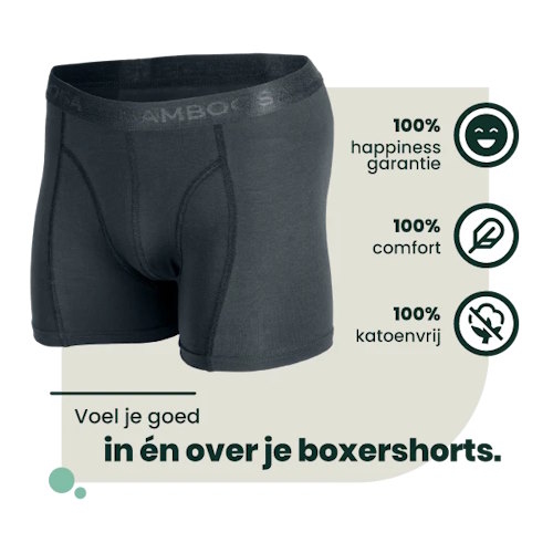 Bamboosa Lewis anthrazit bambus boxershort Bamboosa Lewis anthrazit bambus boxershort