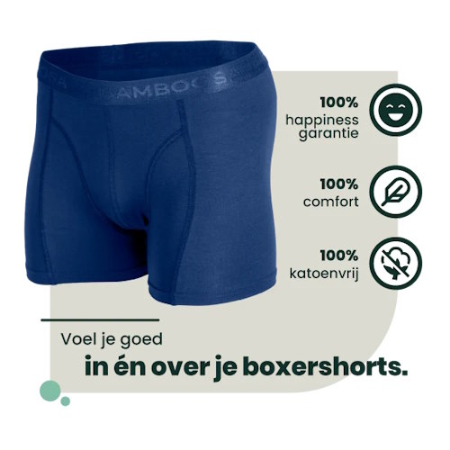 Bamboosa Lewis navy-blau bambus boxershort Bamboosa Lewis navy-blau bambus boxershort