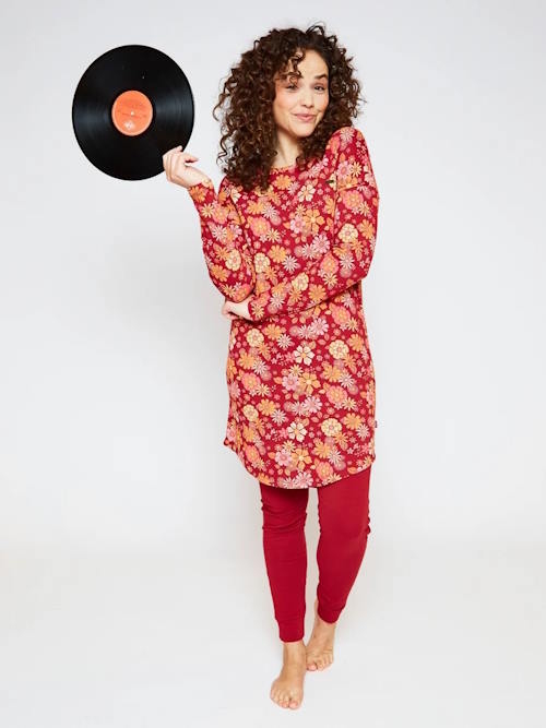 Charlie Choe Flower Power rot nachtkleid Charlie Choe Flower Power rot nachtkleid