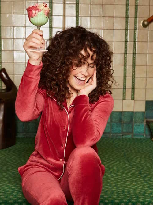 Charlie Choe Flower Power rot pyjama Charlie Choe Flower Power rot pyjama