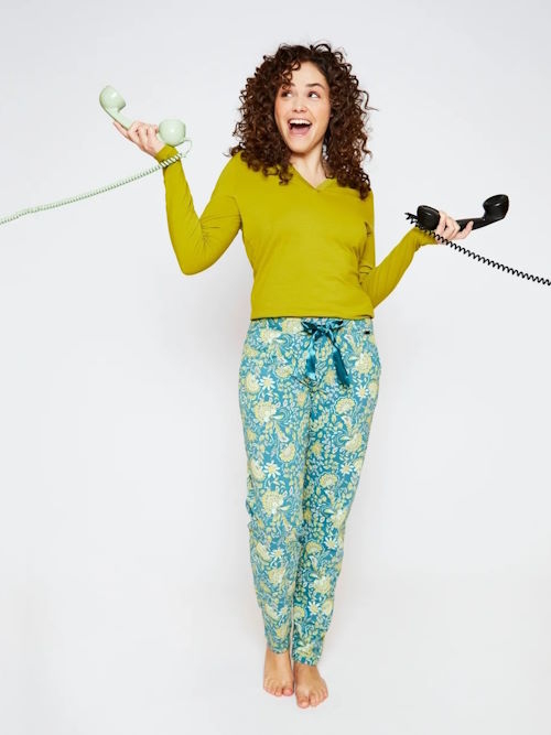 Charlie Choe Funky Nights grün/print pyjamahose Charlie Choe Funky Nights grün/print pyjamahose