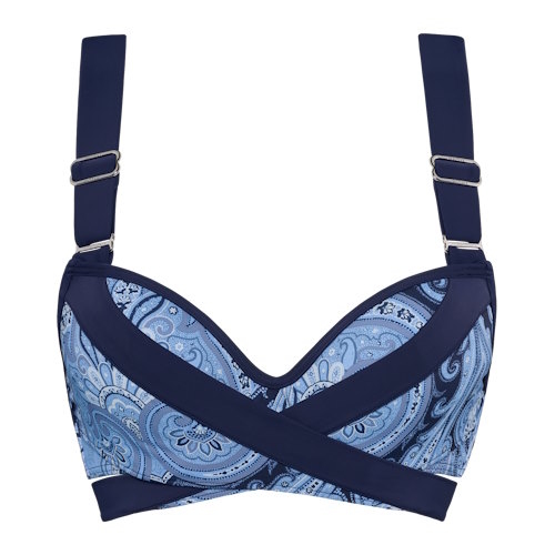 Marlies Dekkers Bademode Cache Coeur blau/print push up bikini bh Marlies Dekkers Bademode Cache Coeur blau/print push up bikini bh