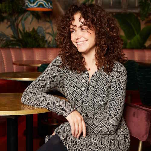 Charlie Choe Goes Retro schwarz/print nachtkleid Charlie Choe Goes Retro schwarz/print nachtkleid