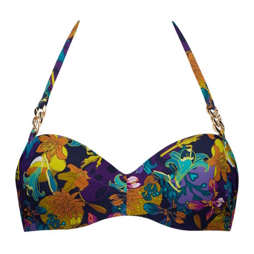 Marlies Dekkers Bademode Acapulco violett/print gemoldefer bikini bh Marlies Dekkers Bademode Acapulco violett/print gemoldefer bikini bh