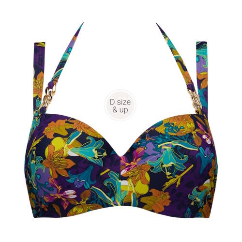 Marlies Dekkers Bademode Acapulco violett/print gemoldefer bikini bh Marlies Dekkers Bademode Acapulco violett/print gemoldefer bikini bh