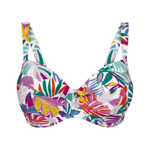 Rosa Faia Bademode Luna weiß/print unwattierter bikini bh Rosa Faia Bademode Luna weiß/print unwattierter bikini bh