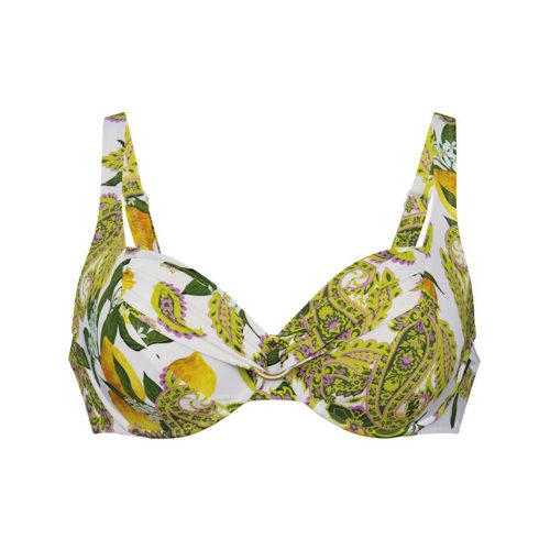 Rosa Faia Bademode Hermine weiß/print unwattierter bikini bh Rosa Faia Bademode Hermine weiß/print unwattierter bikini bh