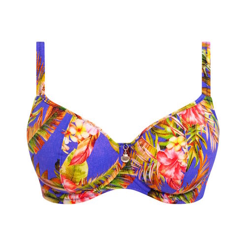 Freya Swim Tiger Valley blau gemoldefer bikini bh Freya Swim Tiger Valley blau gemoldefer bikini bh