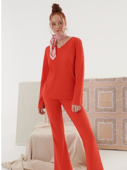 Lisca Lucky orange pyjamahose Lisca Lucky orange pyjamahose