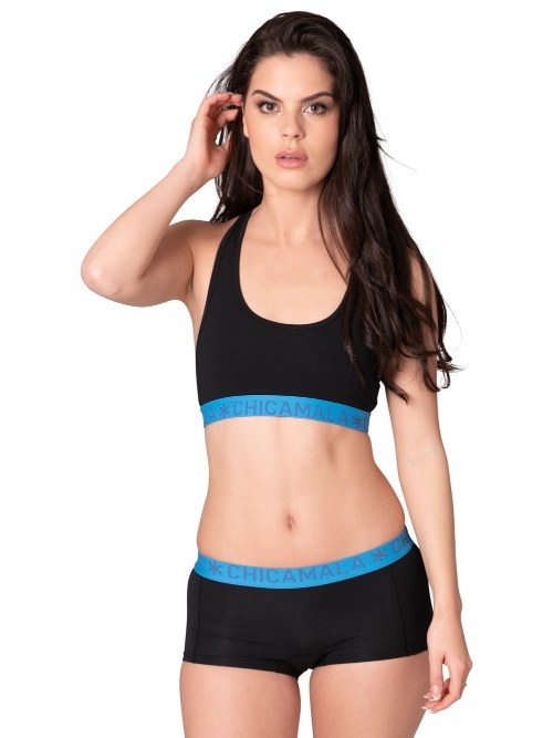 Chicamala Solid schwarz/blau nicht geformter bh Chicamala Solid schwarz/blau nicht geformter bh