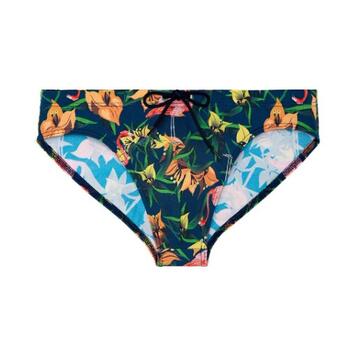 HOM Bademode Flamingo Navy-Blau Badeslip HOM Bademode Flamingo Navy-Blau Badeslip