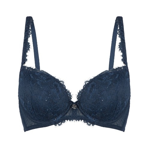 LingaDore Sparkling Blue navy-blau push up bh LingaDore Sparkling Blue navy-blau push up bh