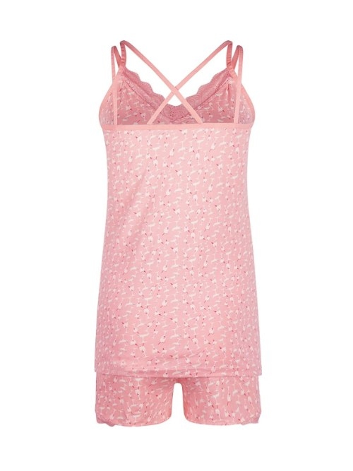 Charlie Choe Rosa Cocktail pink/print shortama Charlie Choe Rosa Cocktail pink/print shortama